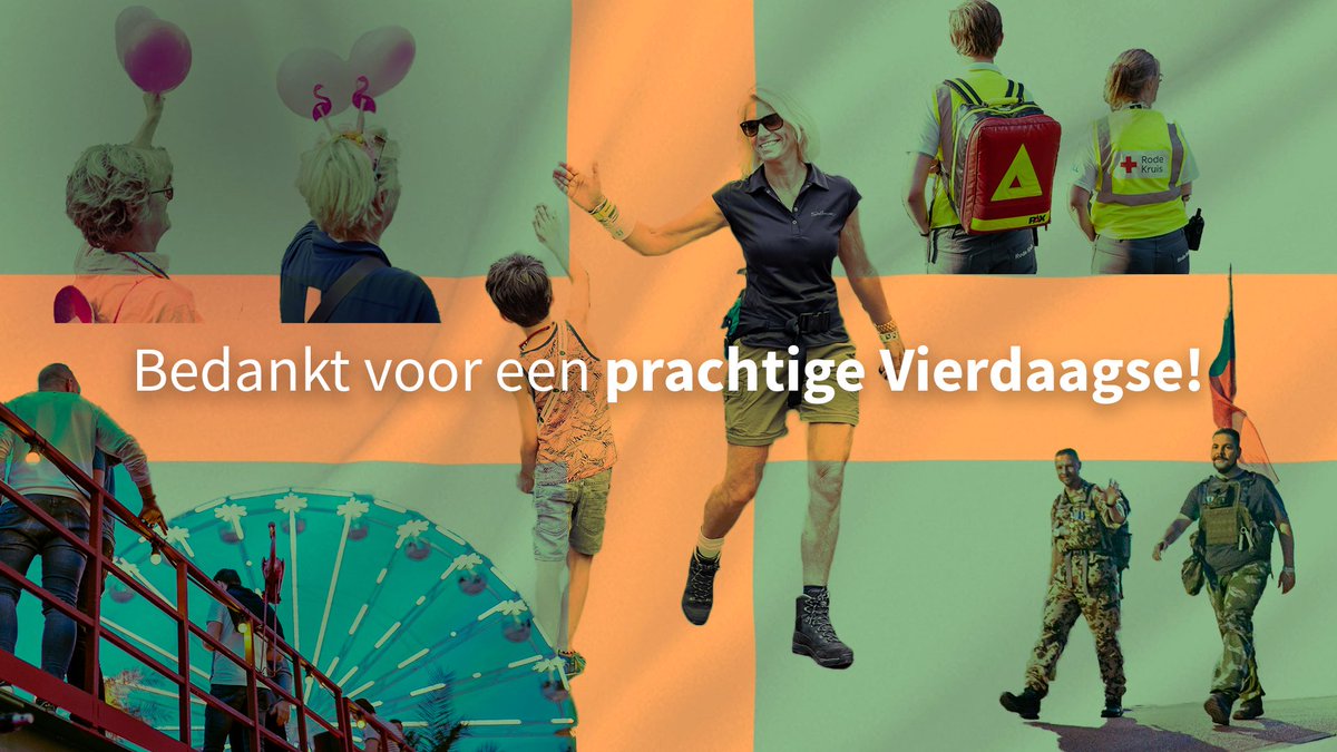 gem_Nijmegen's tweet photo. De Vierdaagse van 2019 zit er helemaal op. We willen graag de inwoners, de vele vrijwilligers, @vierdaagsefeest en @St_DE4DAAGSE bedanken. En de deelnemers en de feestgangers die hebben laten zien wat doorzetten is  😉. Tot volgend jaar! #gemeentenijmegen #nijmengen #4df #4d19 https://t.co/8O9FvmiCNj
