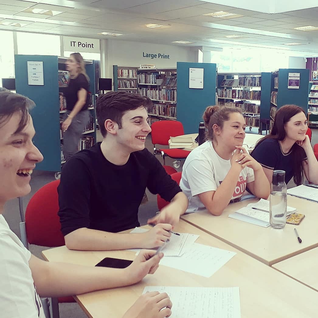 ngyt_uk's tweet photo. An absolute joy with @SallyAbbott3 and @michaelbegley72 today in #marshfarm as part of #upourstreet .
#Luton has been treated to an absolute writing masterclass from two industry greats. It makes it that much better when they are sooo lovely too. Thank you xxx #ngytfamily https://t.co/43C1lYSG6C