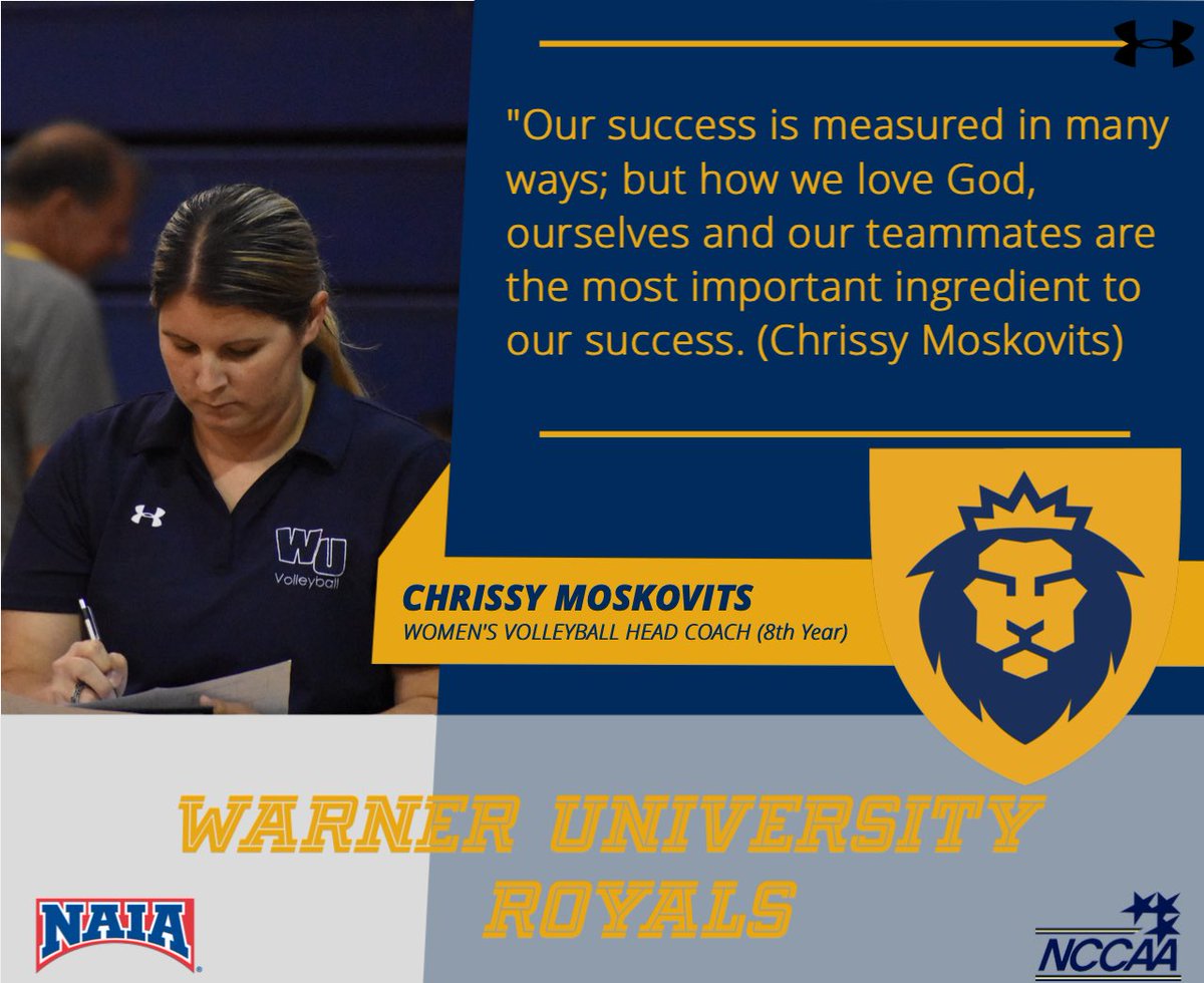Warner_Royals's tweet photo. Measuring success from Warner Royals Head Women’s Volleyball Coach and Assistant Athletic Director, Chrissy Moskovits. Great words coach! @thenccaa @warner_university @warnerwvball @chrissy_belle08 #Volleyball #WUroyalswvb https://t.co/gzfJZ3l0Qi
