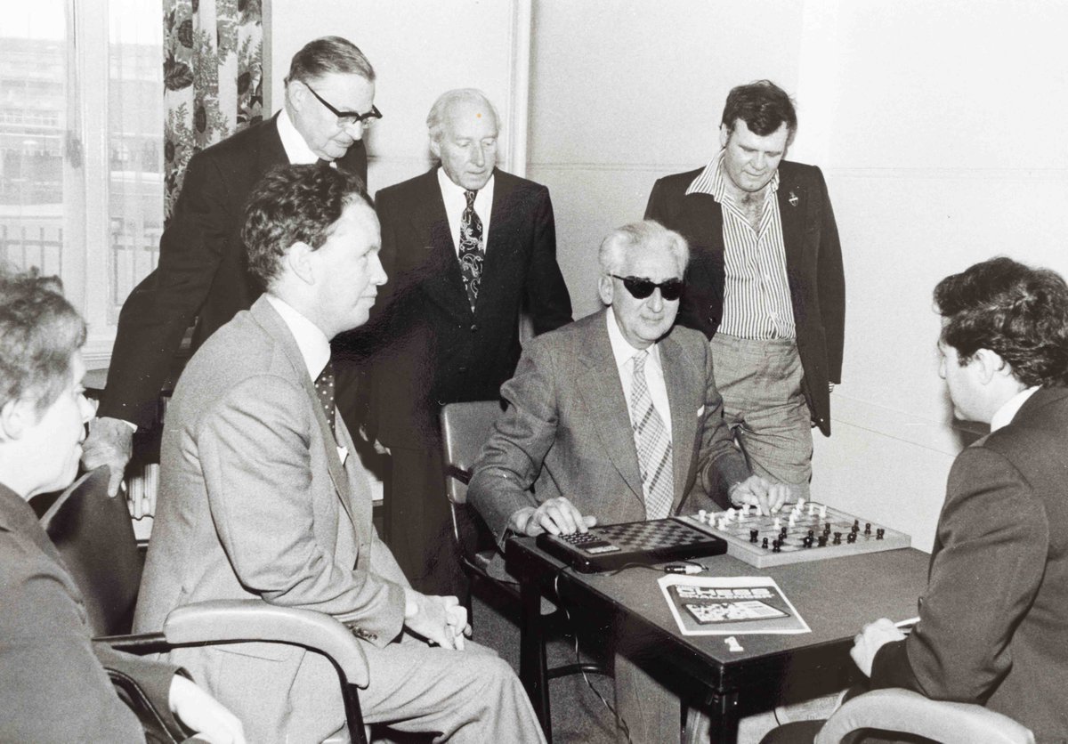 BlindVeterans's tweet photo. Today is #InternationalChessDay!

Our #BlindVeterans have always enjoyed playing, from our early days in Regent's Park to later Chess Congress sessions at our #Brighton centre. 

@ecfchess https://t.co/JfcKoK6hLX