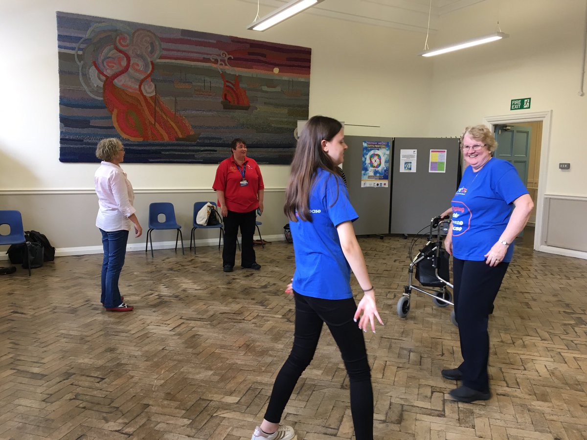MNDMidKent's tweet photo. Loads of activities going on the Medway Neuro Arts Festival including accessible dancing for wheelchair and rolater users! Good to see our volunteers Sheila and Ellie joining in! #MND #MNAF https://t.co/7c6W1kzTvd