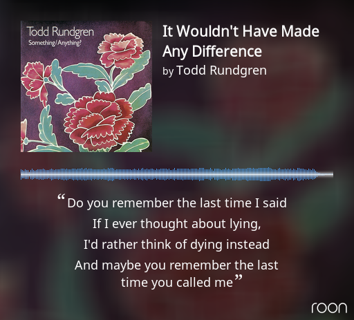GoGoPelican's tweet photo. #roon #music #nowplaying https://t.co/KEthWkQnEO