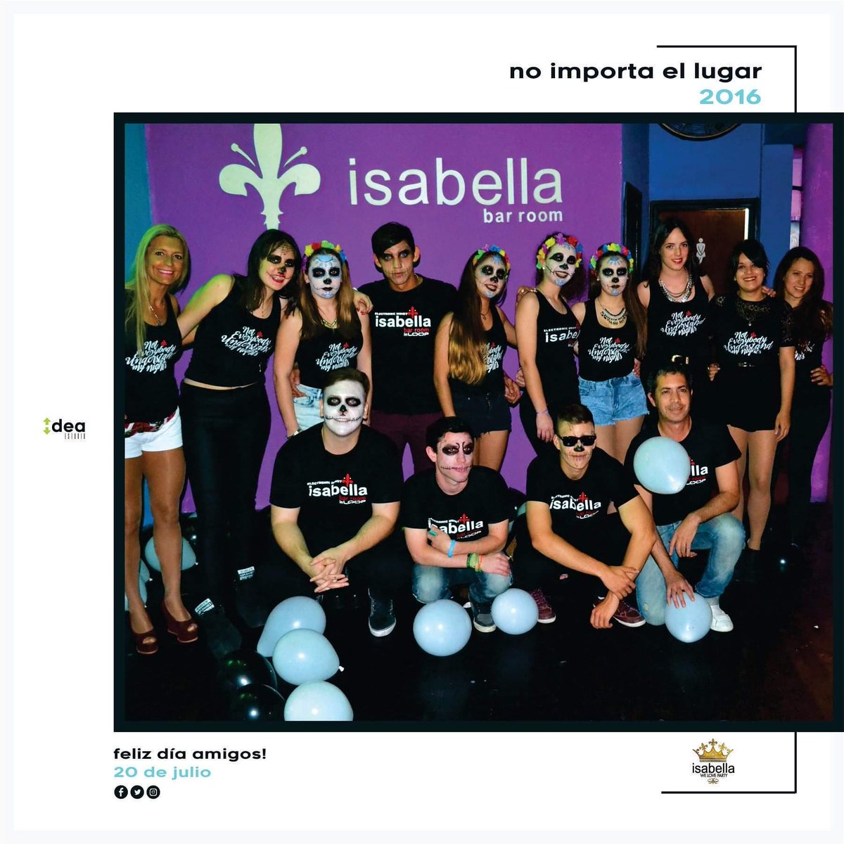 IsabellaBarRoom's tweet photo. 🎁 ¡feliz día!
.
. 
#felizdíaamigos #staff
#isabellabarroom #music #friends #party #flyer #flyerdesign #ideaestudio https://t.co/68EL6IqWIU