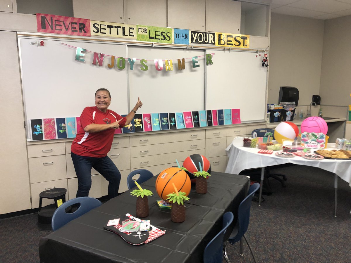 Summer isn’t over. We are lucky to get to spend the best part of the summer with our Ss <a href="/Monty_Eagles/">Montgomery Eagles</a> . Starting our kickoff with a reminder to continue to have fun in the sun. <a href="/moni_eagle/">Monica Ruiz-LaBerge, Ed.D.</a> setting the tone for a great 2019-2020. <a href="/gallagher_vera/">Vera Gallagher</a> <a href="/cruzin1925/">Vanessa Cruz</a> @mrKeehmer and staff
