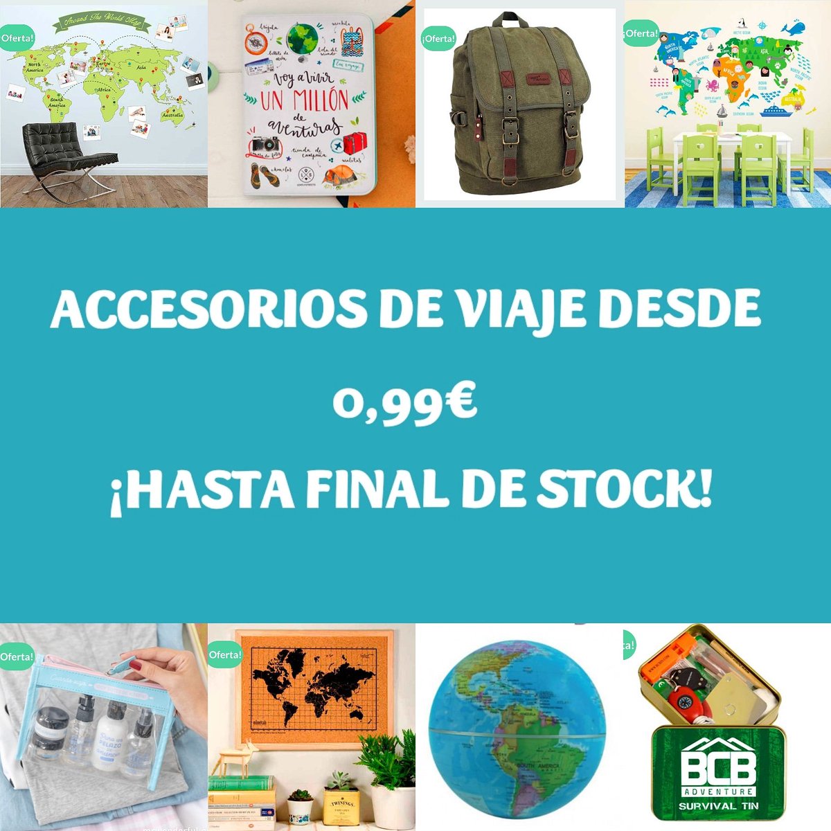 Completa tu #kitdeviaje para este verano con nuestros +100 artículos de viaje en oferta. La tienda de las viajeras y viajeros wisenomads.com