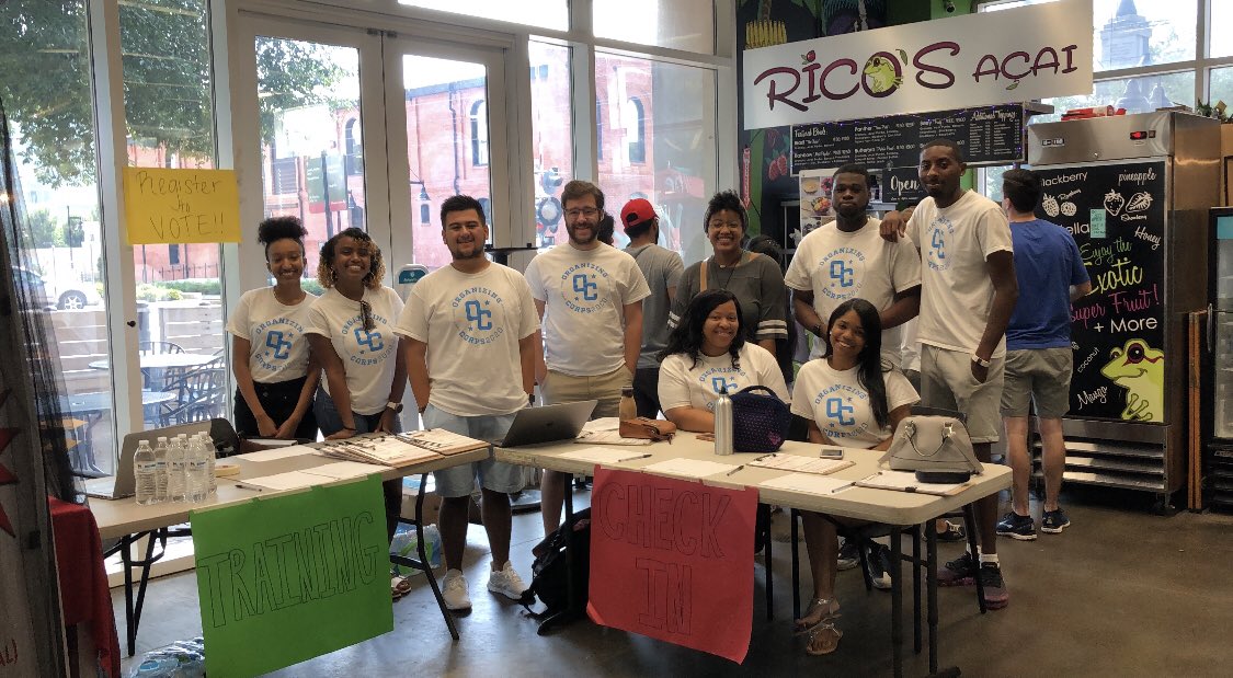 OrgCorpsCLT's tweet photo. #TeamCLT -Uptown is all set for our #DayOfAction!!! Come register to vote, or help us register our fellow community members! #VoterReg #ncpol #OC2020 #OC4theWIN @orgcorps2020 https://t.co/Zz949tGJbV