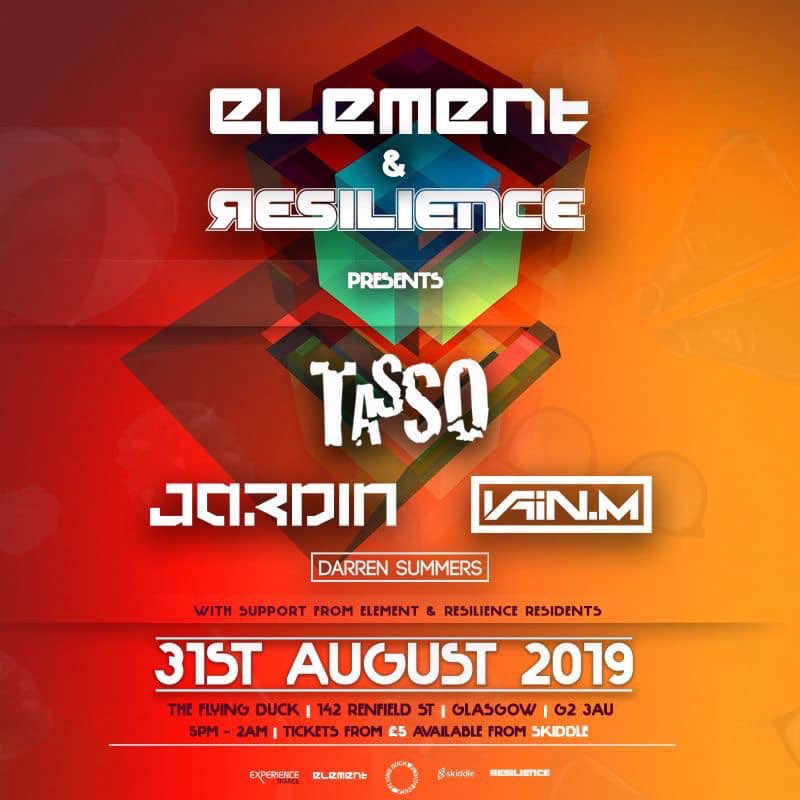 GlasElementOne's tweet photo. Next up with @TassoMusic @IainM01 @JardinMusic and more. Grab your tickets via the link on @skiddle https://t.co/7OnuN3QuGx #trance #techno #progressive #glasgow #club #dance https://t.co/BOdjQNbIsu