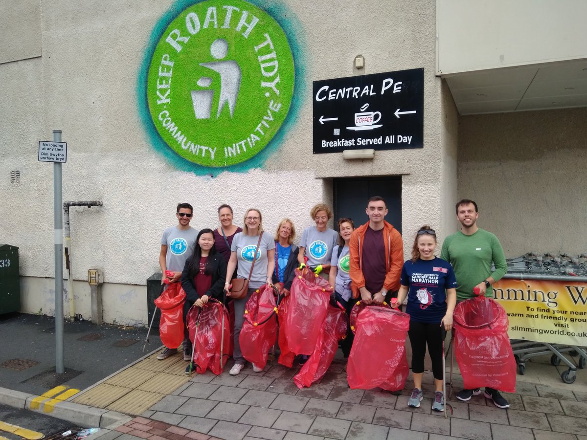 More than 20 bags of litters cleared off the streets of Roath by our amazing volunteers this morning. Great job team. #lovewhereyoulive #roath