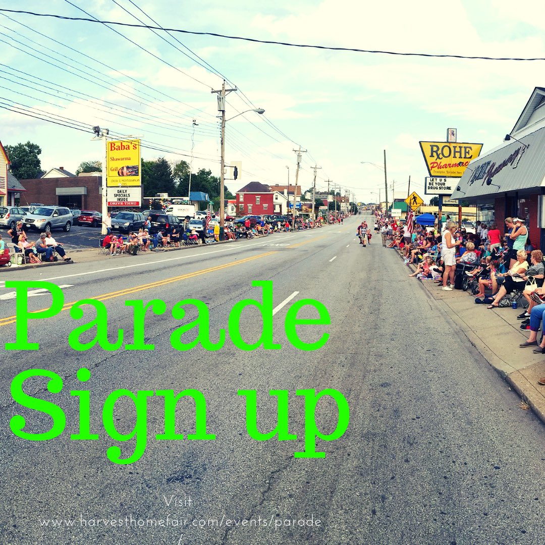 HarvestHomeFair's tweet photo. Almost one month left to enter the Annual #HarvestHomeParade! Forms are due August 21 so be sure to get them in! #harvesthome19 https://t.co/CsIBf2pWpV