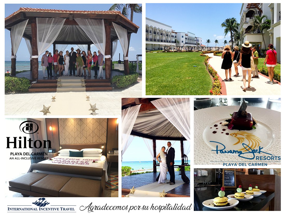 IITDMC's tweet photo. Amazing Famtrip joining the awesome ladies of Paradise Weddings and Travelin their visit to @HiltonHotels Playa del Carmen and Panama Jack Playa del Carmen, we feel great for the hospitality and company :)
#IIT #ExIITo #TogetherWeMakeIIT #Weddings #Cancun #RivieraMaya https://t.co/ymvQhKDFTk