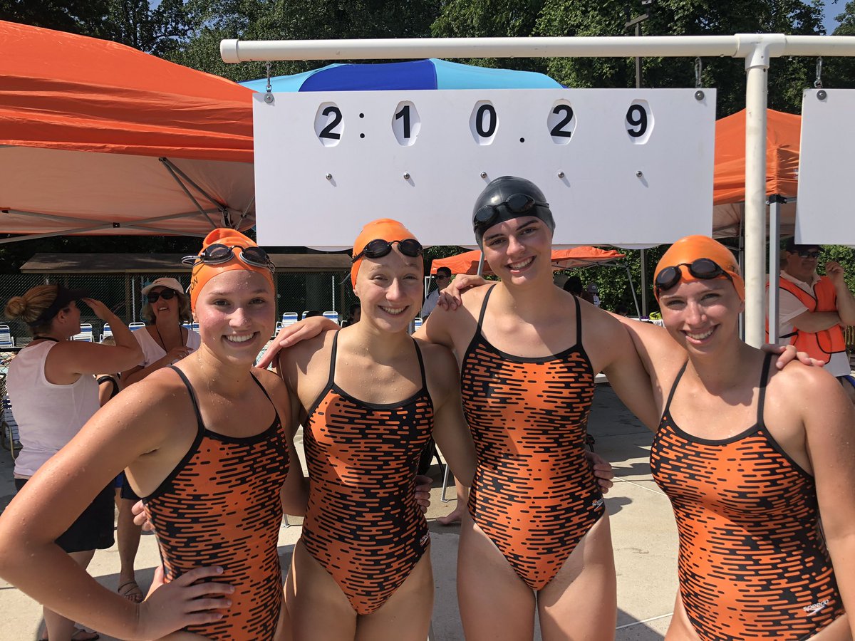 Congratulations to our 15-18 Women’s Medley Relay in another team record! 2:10.29 #nvsl #afctigers #summerswim