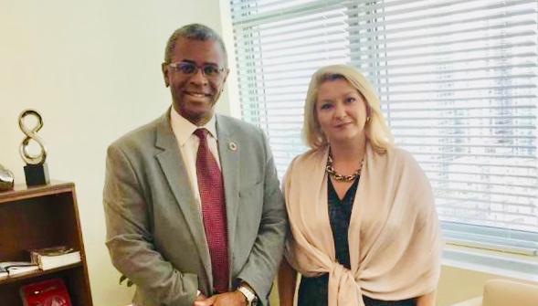MAERomania's tweet photo. 🇷🇴State Secretary @mmgrigore  had bilateral meetings w/senior UN 🇺🇳officials @ @UN HQ. Main topics:
➡sustainable development objectives
➡transport connectivity
➡development assistance and the private sector
➡cooperation b/w Romania &amp; the @UNDP https://t.co/NLy8zDmKe2