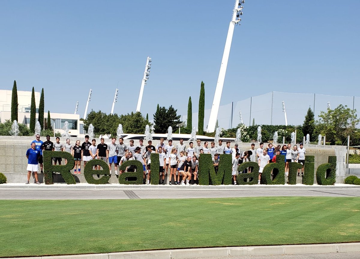 coachspinks8's tweet photo. Final group picture of the @FCFrederick boys and girls teams at the Real Madrid Training Complex! #FCFredSpain #grouppic https://t.co/1RzTHQxBVt