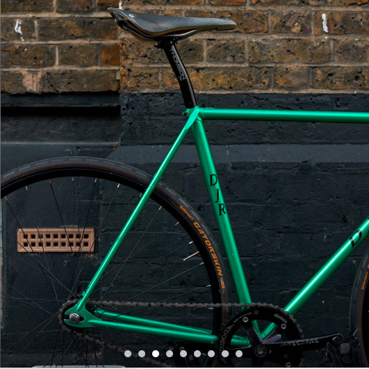 GProud's tweet photo. @StolenRide Green, Dave Russell (DJR) handmade track frame, fixed-gear robbed Stoke Newington High St July 20th. Hexlox nuts on the wheels, saddle, stem and post so they'll will struggle to take it apart. grahamproud@me.com for sightings. THANK YOU x https://t.co/PqdTPNBvLd