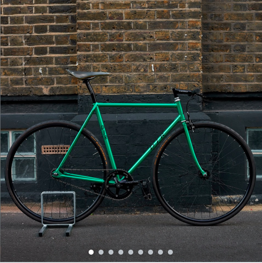 GProud's tweet photo. @StolenRide Green, Dave Russell (DJR) handmade track frame, fixed-gear robbed Stoke Newington High St July 20th. Hexlox nuts on the wheels, saddle, stem and post so they'll will struggle to take it apart. grahamproud@me.com for sightings. THANK YOU x https://t.co/PqdTPNBvLd