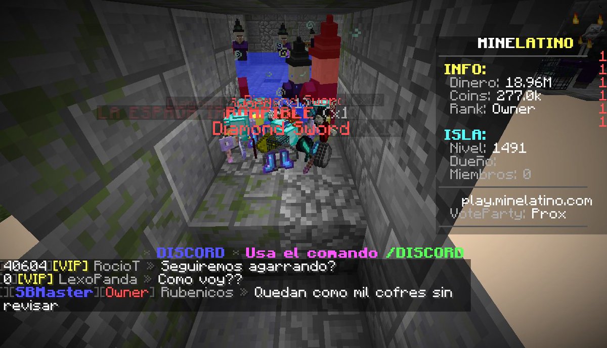 MineLatServer's tweet photo. ¡Así se vio el evento de ayer en Mine Latino!

#Minecraft #ServerMinecraft #ServidorDeMinecraft #Skyblock #SurvivalOP #PrisonOP #Maincra https://t.co/x5PQxHXzZW
