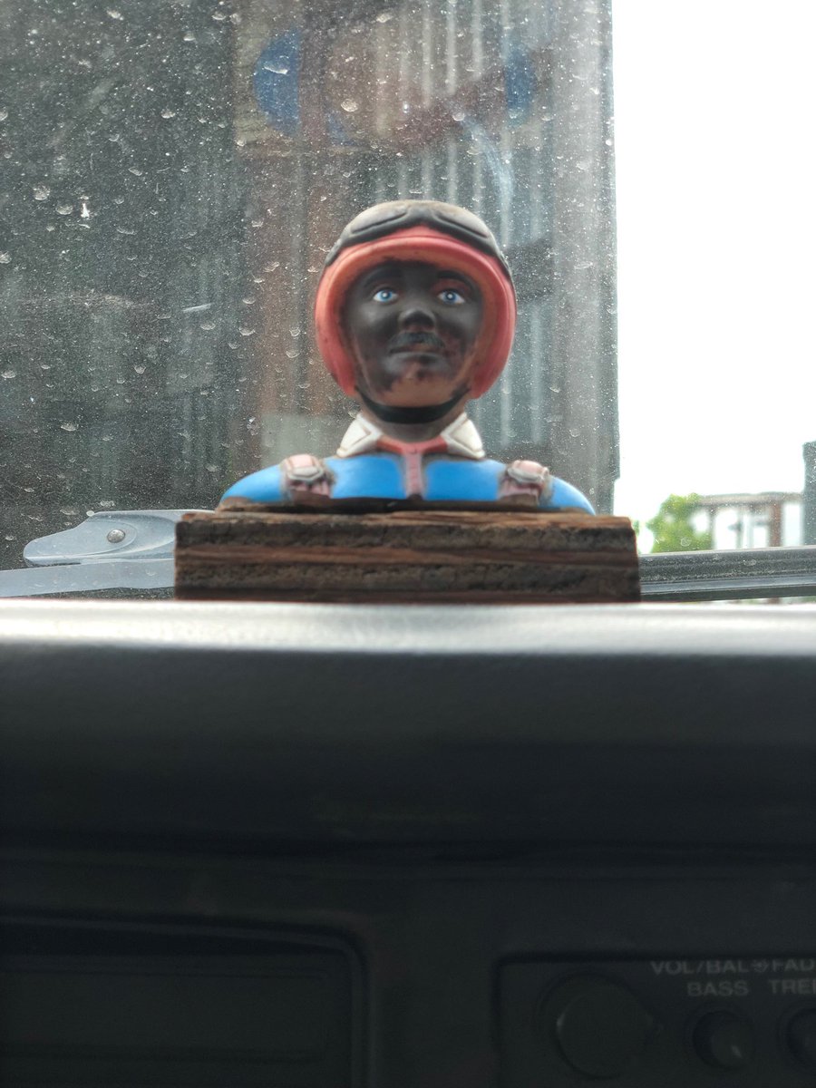ChrisPawelski's tweet photo. I’ve transferred the flag ... Luigi the Captured Pilot who serves as our dashboard Jesus (when he faces me he provides me counsel, when towards the road his protection) was moved from Dad’s Jeep to mine! #dad #capturedpilot https://t.co/hUVEI6aD4X