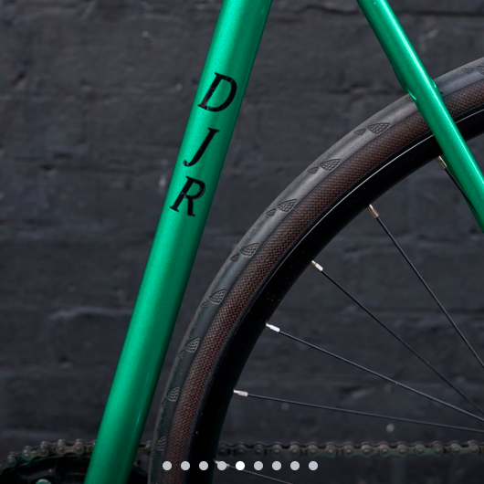 GProud's tweet photo. @StolenRide Green, Dave Russell (DJR) handmade track frame, fixed-gear robbed Stoke Newington High St July 20th. Hexlox nuts on the wheels, saddle, stem and post so they'll will struggle to take it apart. grahamproud@me.com for sightings. THANK YOU x https://t.co/PqdTPNBvLd