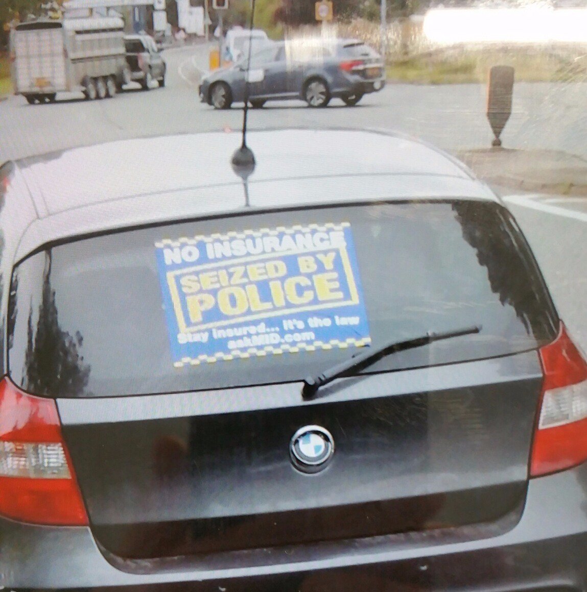KeeleUniPolice's tweet photo. Newcastle LPT takes another uninsured driver off the roads. Remember to be fully insured, taxed and have a valid MOT otherwise this may happen to you!! https://t.co/gAByrAL2n5