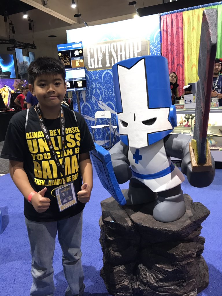 malou1123's tweet photo. My kid loves #CastleCrashers #SDCC19 #CastleCrashersSwitch @thebehemoth https://t.co/grRIwuLlyE
