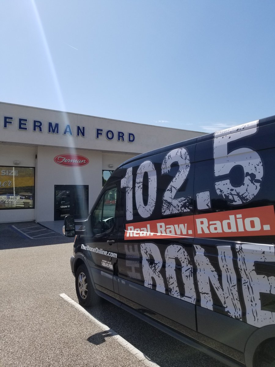 1025TheBone's tweet photo. The Bone Crew will be out at @FermanFord from noon to 4p to draw for the GRAND PRIZES of the Super Size Your Summer giveaway! Didn't get in the drawing? You can still come meet Spanish and get cool Bone gear!
#supersizeyoursummer #bonesocial #fermanford https://t.co/X5uZ87j7Xd
