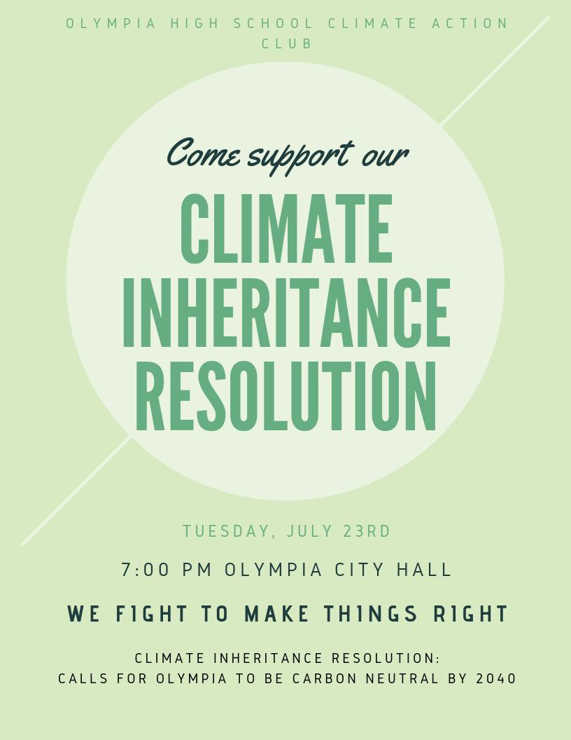 Support iMatter youth leader Kaylee Shen as she presents her resolution to the <a href="/cityofolympia/">City of Olympia</a> July 23rd! "After months of negotiations... we have finally got our resolution on the agenda! In the end, true climate activism prevailed and we are excited to see the council vote yes."