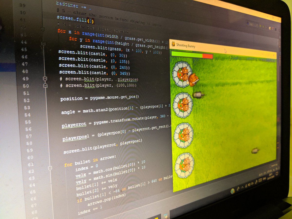 ChMSRohit1's tweet photo. Every CS Enthusiast shows his/her interest to learn something new apart from the routine work. Explored Pygame as a part of a community event and had some fun with the code.
Thanks to Megha Aggarwal for an amazing session.
@gdg_hyd @wtm_hyd
#wtm #wtmhyd #gdg #gdghyd https://t.co/le1N21uAK3