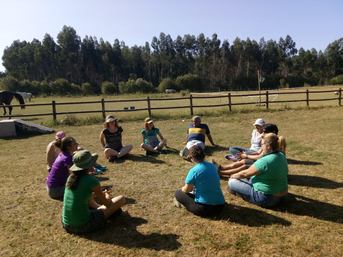 lanzaderavigo's tweet photo. Asistimos al taller “Coaching con caballos”en #FornelosdeMontes. Disfrutamos del bienestar emocional que conlleva comunicarse con equinos en un entorno privilegiado.@FundacionSMLRPH .@fundacionTef .@Lanzaderas_EES .@EU_Social .@Terapiacontact  .@CaballosCimadevila https://t.co/d4FgyV6cvc