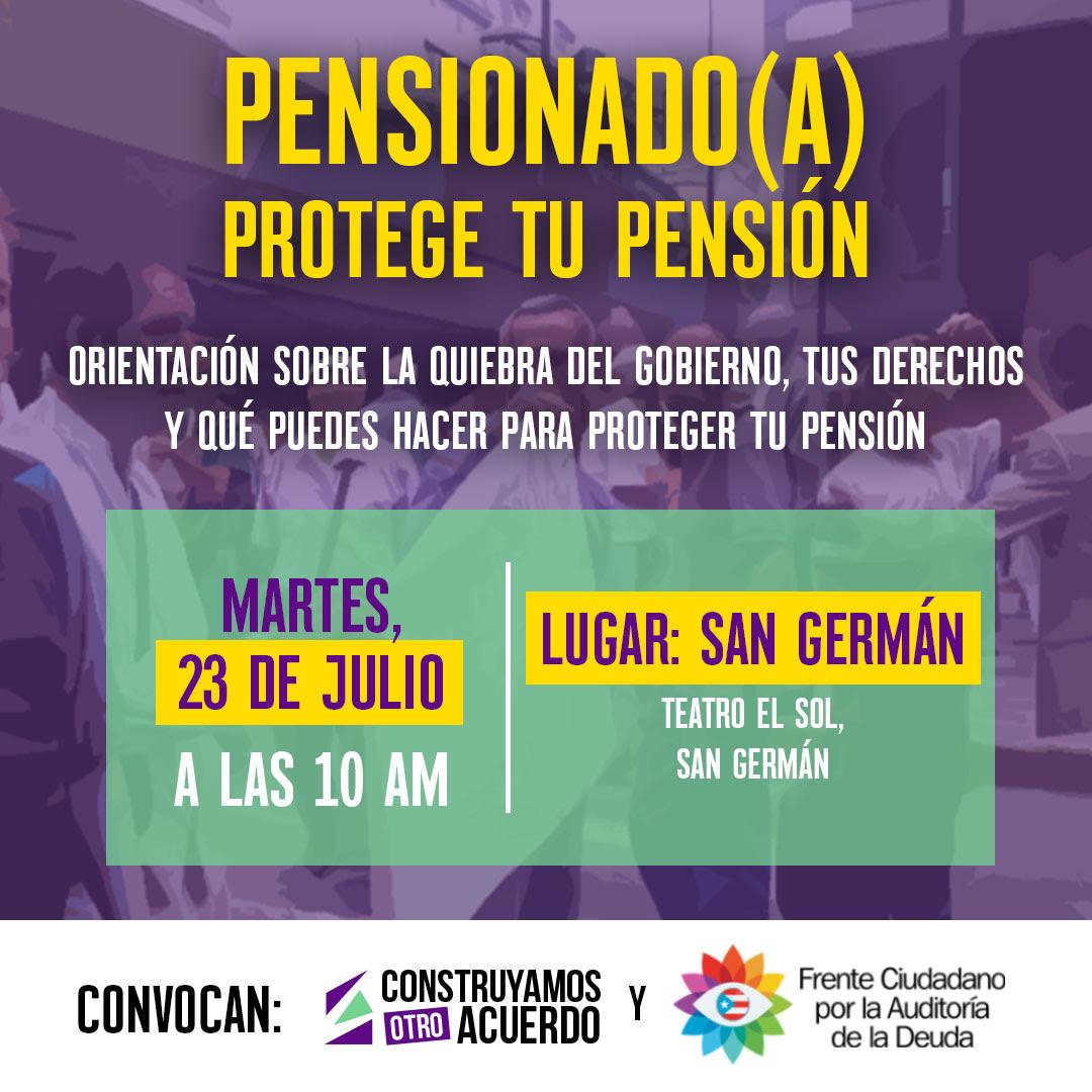 Protege tu pensión @ San Germán...
#RickyRenuncia