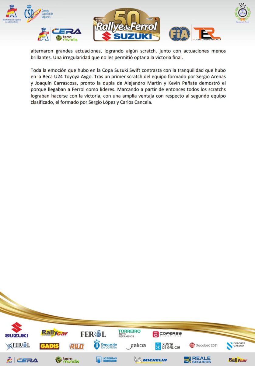 Nueva VICTORIA 🏆 de <a href="/pepslopezdriver/">Pepe Lopez</a> en las bodas de ORO del <a href="/rallyeferrol/">Rallye de Ferrol</a>. 

El piloto de Citroën estuvo intratable durante todo el fin de semana, llevándose así un triunfo más para su colección. #CERA #CERATerraMundis #RallyeFerrol