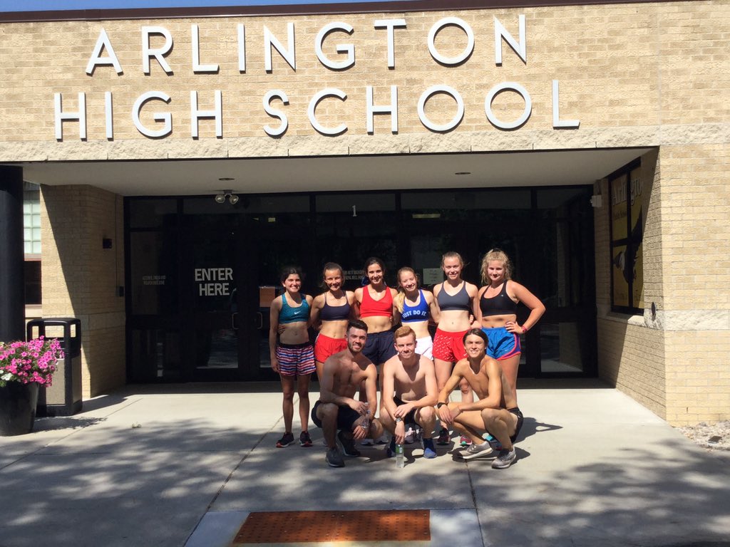 runbadgerxc's tweet image. Winners of the 1st annual 2-ton relay!  Boys finish in 1:43:13.5, girls in 2:25.00.  Shout out toEmily, Natalie, Ariana, Samantha, and Brooklyn on the girls side.  Not to be out done were Caleb, Hunter, Blake, and Drew(not pictured). Have fun at work, Drew!!