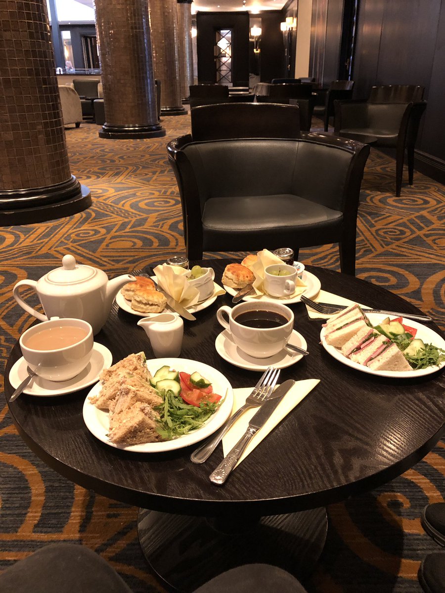 suzy_purnell's tweet photo. Just about to tuck into this delicious afternoon tea at our hotel #weekendaway #spoilingourselves https://t.co/C6oacTUgOh