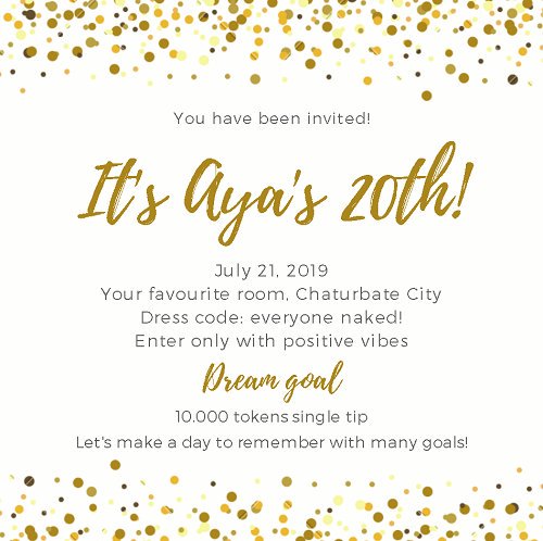 _custom_DESIGNS's tweet photo. Don't miss celebrating 20th's of wonderful @Ayalaa2127 !
You are invited to big #birthdayparty full of positives vibes!
Follow her for more special shows! https://t.co/pVVgkgS4bw