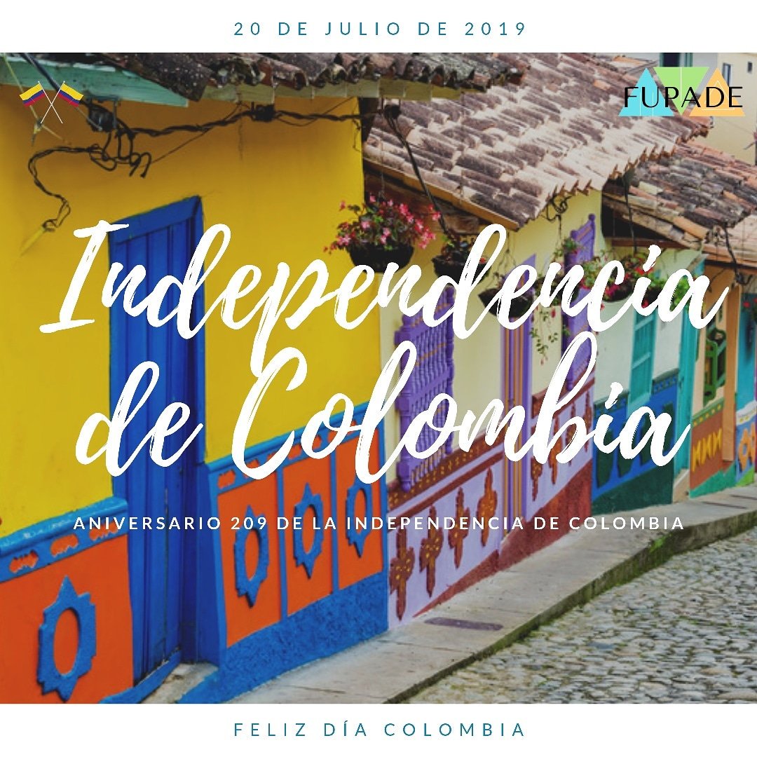 fupade's tweet photo. Hoy 20 de julio conmemoramos 209 años de la independencia de Colombia. Seguiremos luchando por un país libre y justo, feliz día Colombia 🇨🇴♥
.
.
.
#20DEJULIO #independencia #colombia #COL #209años #Colombialibre #Colombiajusta #fupade #jóvenes #participación https://t.co/cYHel10S6l