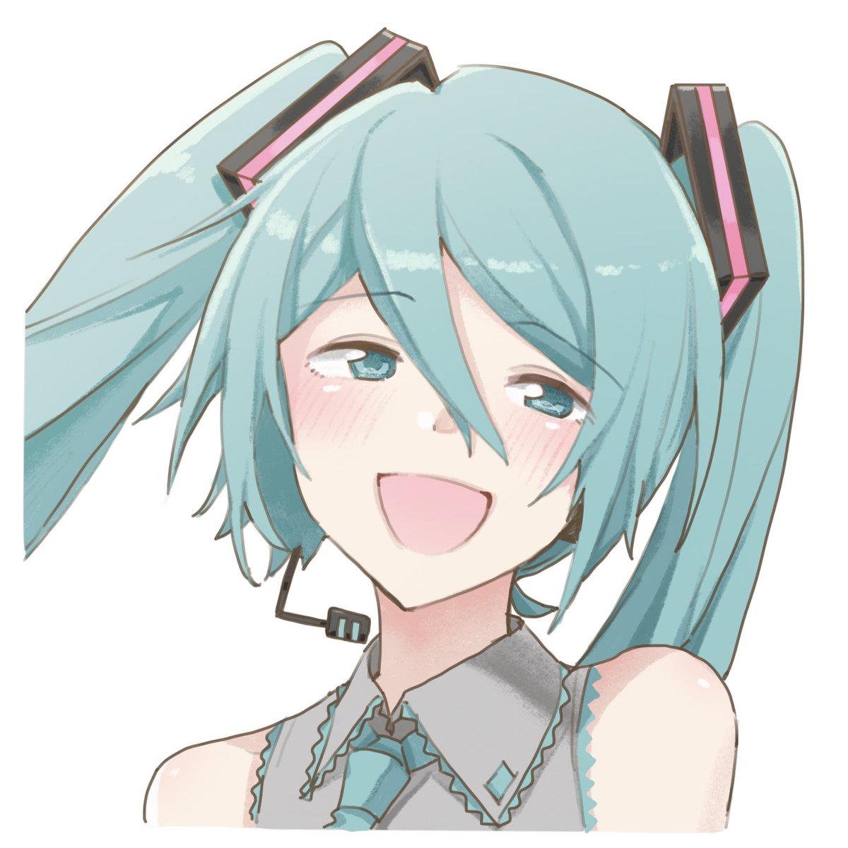 初音ミク 「守りたい、この笑顔 」|安夏（やすなつ）のイラスト