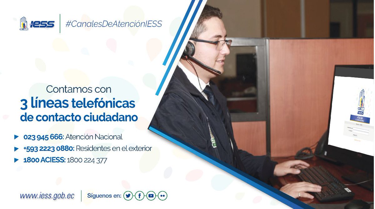 IESS_Loja's tweet photo. #CanalesDeAtenciónIESS | A través de las líneas telefónicas, nuestros asegurados reciben atención oportuna e información sobre los servicios y prestaciones del IESS. https://t.co/UEuITpU2WX