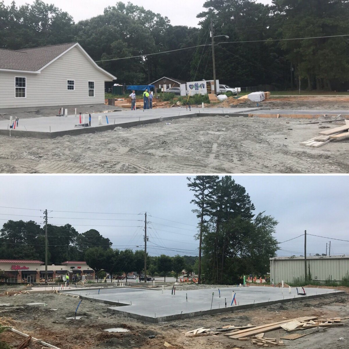 HabitatGwinnett's tweet photo. Our next two builds have officially begun! Yesterday, concrete was poured on Shannon’s house. We can’t wait to see our next two homes come up! Introductions coming soon! 🏠
#GwinnettBuild143
#GwinnettHabitat #Volunteer #SunshineandHammers #Community #KindnessIsASimpleThing https://t.co/ZBuAnL9tZJ