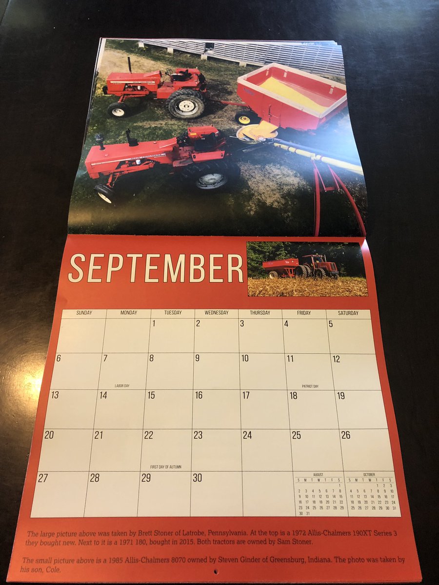 AllisCalendar's tweet photo. 2020 #AllisChalmers calendars are available to order $13 each shipping included. https://t.co/BIimLBArT6 https://t.co/Vyl2WhOgKe