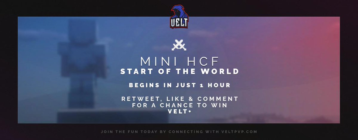 VeltPvP's tweet image. ⏰ Mini HCF's SOTW will begin in one hour.

📃 veltpvp.com/stage-3 

🔁+❤️ for a chance to win a $50 store voucher. One winner will be chosen!

🎮 veltpvp.com      
📃       
💳 store.veltpvp.com
