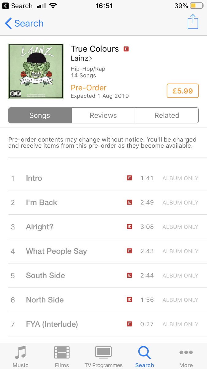 ItsjustBradd's tweet photo. Pre Order Available Now!!
True Colours Mixtape 🥀
OUT AUGUST 1ST💎
#mixtape #ukmusic #rap #lainz #truecolours #bluediamond https://t.co/R1BKLQcIT1