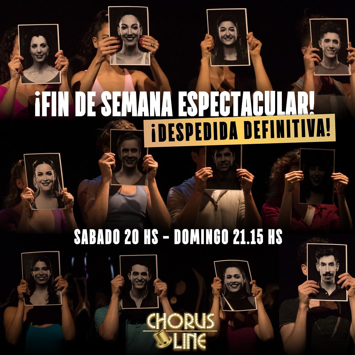 ✨¡ULTIMAS 3 SEMANAS, DESPEDIDA DEFINITIVA!✨
La obra que ya hizo emocionar, reír, cantar y bailar se termina! 
Si todavía no viniste a verla, qué esperas? 🎩✨
#UnClaroSentimiento

Conseguí tus entradas 🎟️ con un 2x1 en bit.ly/CHORUSPROMO