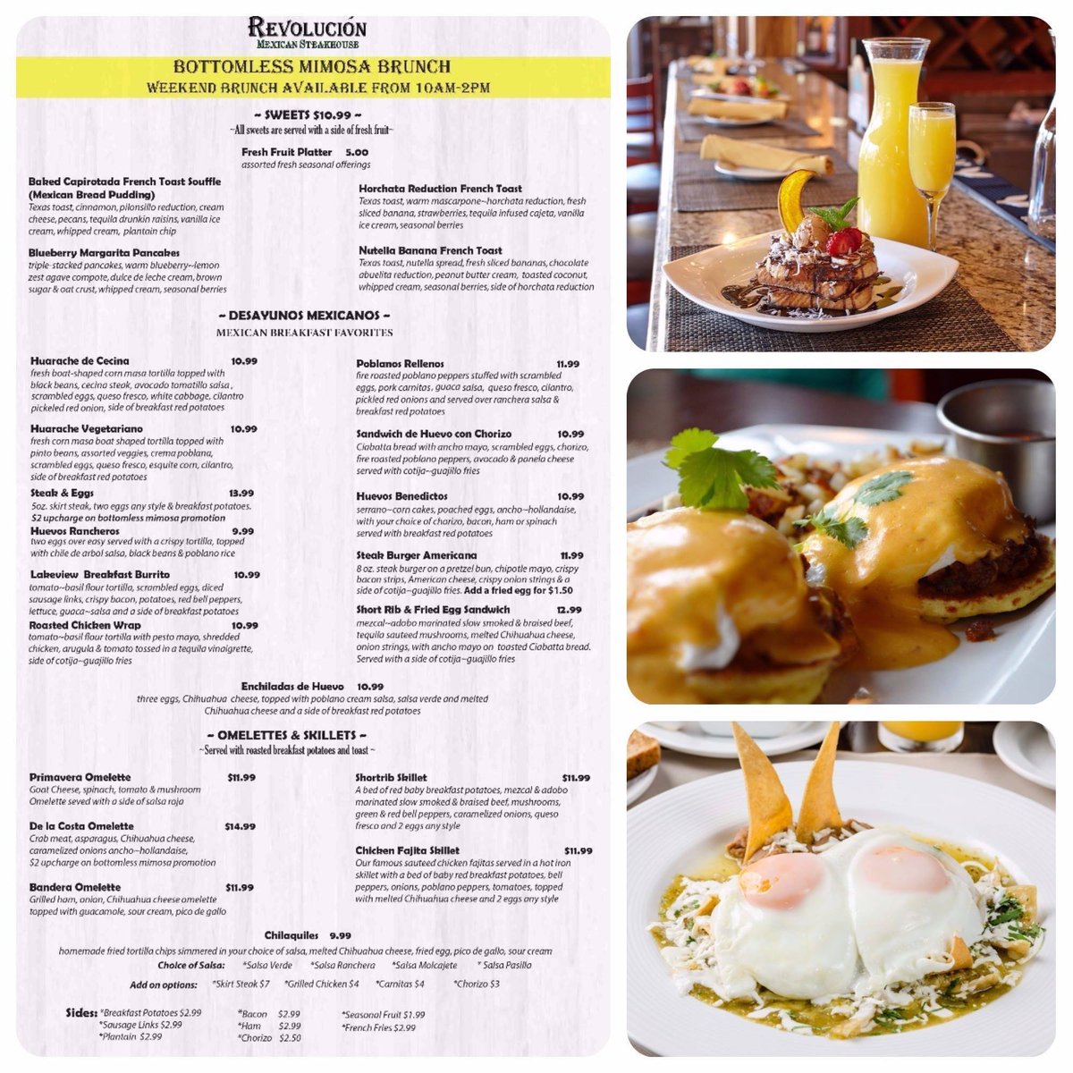 RevolucionRest's tweet photo. Stop in for our bottomless mimosa brunch this weekend from 10am - 3pm. For just $25 you get to enjoy bottomless mimosas and your choice of entree from our extensive menu! #mimosa #brunch #bottomless #yum #boystown #LakeviewEast 
Reserve today 773-661-9893 https://t.co/Mik3UKkkeU https://t.co/SiQ3FIOmvE