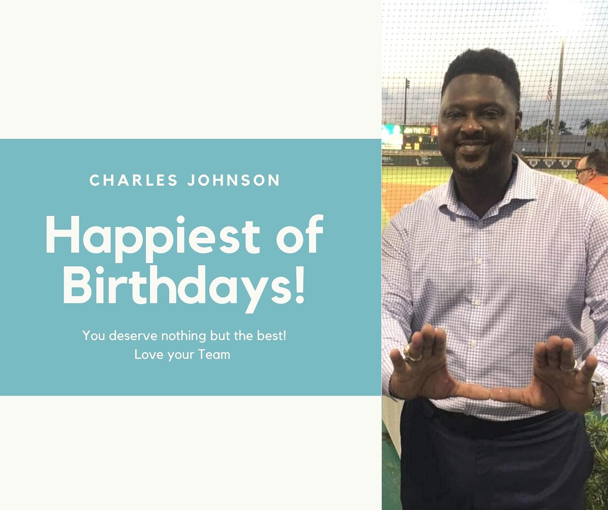 Today's your day! #HappyBirthday
#TheCJF #determination #MLB #Marlins #TheCharlesJohnsonFoundation #CatchThisAcademy #CanesBaseball #MLBPA #StudentAces #MentalToughness #InfieldChatter #CatchThisSauce #CBULLenterprises #MarlinsAlumniAmbassador