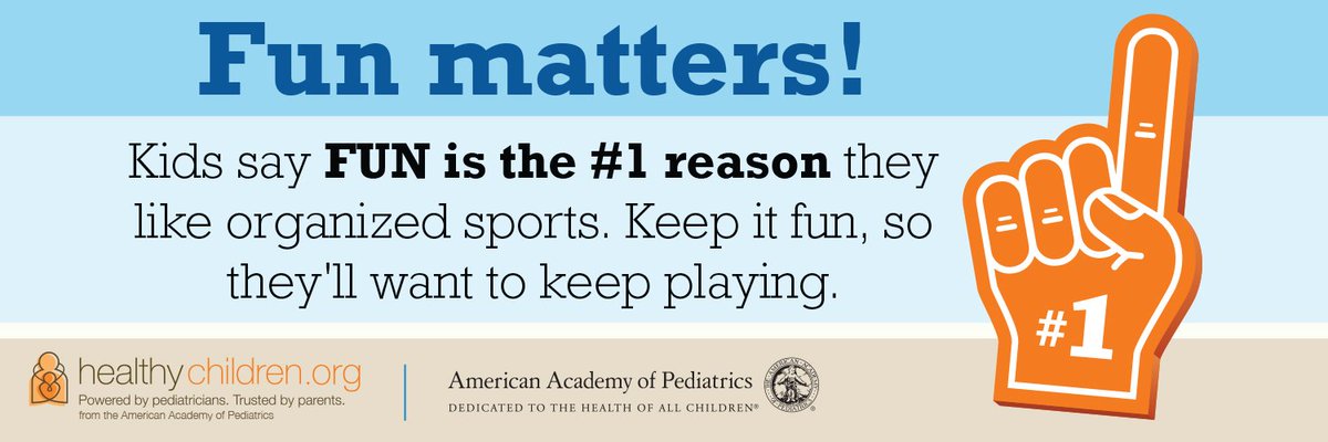 When children have fun playing sports, they are more likely to remain involved! Learn more about <a href="/AmerAcadPeds/">American Academy of Pediatrics</a>’ new Organized Sports report here:  ow.ly/ykFV50uVN2L