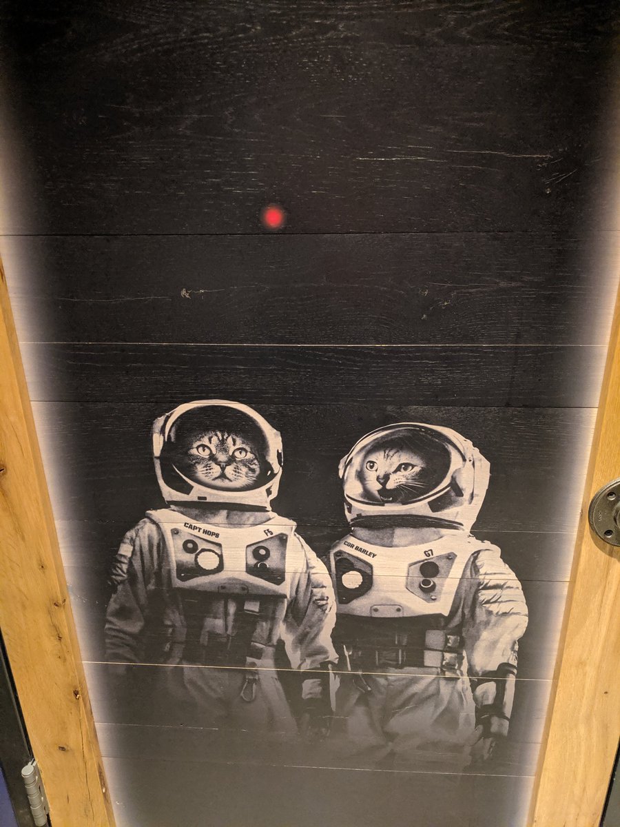 Had a ton of fun last night at <a href="/RedBearBrewing/">Red Bear Brewing</a> in #DC 
Great #dcbeer , #boardgames , and people! Also... Cats in space themed bathroom is amazing. #ipa #cardsagainsthumanity