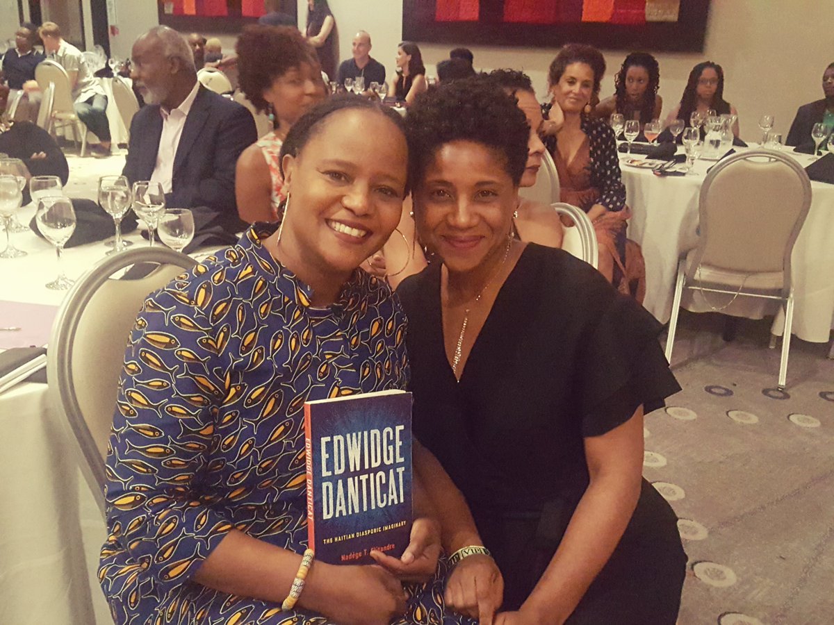 nayadou's tweet photo. Haiti, November 2018, with Edwidge Danticat right before the official release of my book, Edwidge Danticat: The Haitian Diasporic Imaginary. #edwidgedanticat #nadegeclitandre #haitianwriters #newbook #haitianstudies #hsa2018 #UVapress #scholarlypublishing #Diaspora https://t.co/Um6eOc7xTM