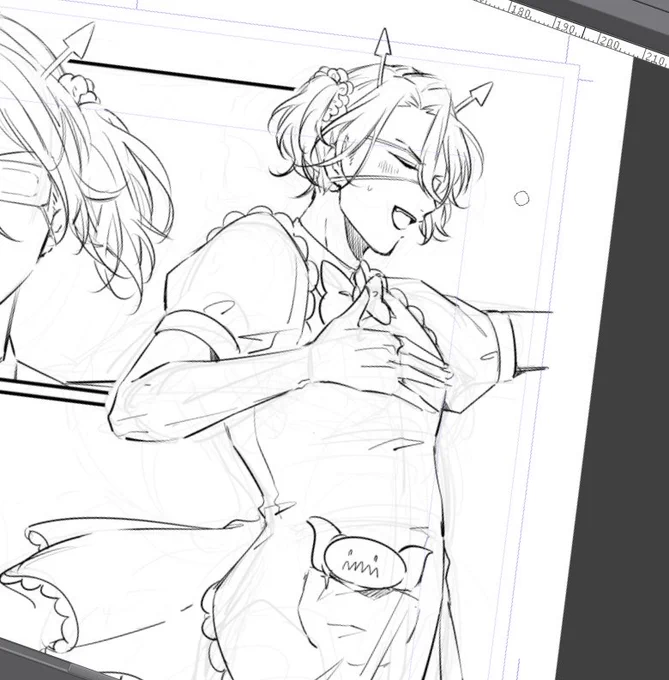 原稿で久しぶりにあすちゃむを描いたらわくわくして目が覚めた 定期的に推しは描くべき 
