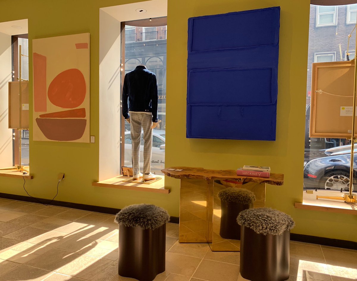 Zwaaginterieur's tweet photo. Werk van #HarmenvanderTuin aan de muur bij  Paul smith conceptstore in London #zwolsche kunstenaar https://t.co/s60CL6SMzg