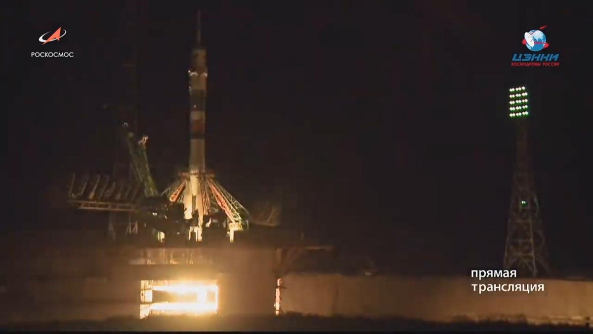 ShuttleAlmanac's tweet image. LIVE - Pics 1-4 of the launch of the Russian #SoyuzMS13 #Exp60 crew @astro_luca @AstroDrewMorgan &amp;amp; Skvortsov to the #ISS @Space_Station from Baikonur