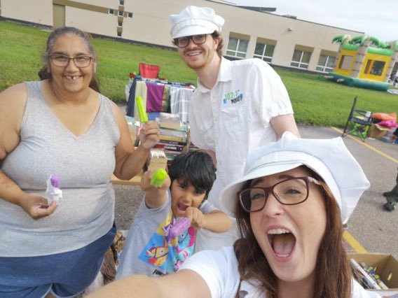 NOWTeddyGraham's tweet photo. The Ellerslie Community Garage Sale is a success! I may have gone a little overboard with my finds... but that's ok! Great vendors and quite a few steals here @NOWtrucksicle #NOWRadio1023 #NOWTrucksicle https://t.co/jiZDKpcXH9